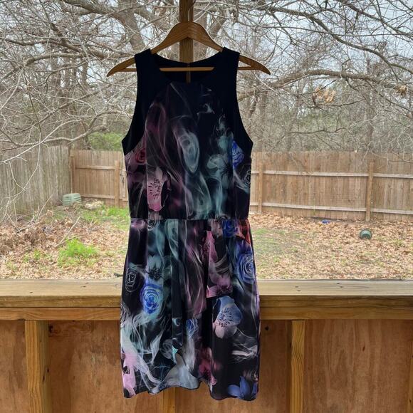 Amanda Uprichard Colorful Ethereal Rose Print Dress 100% Silk Size L - Picture 1 of 10